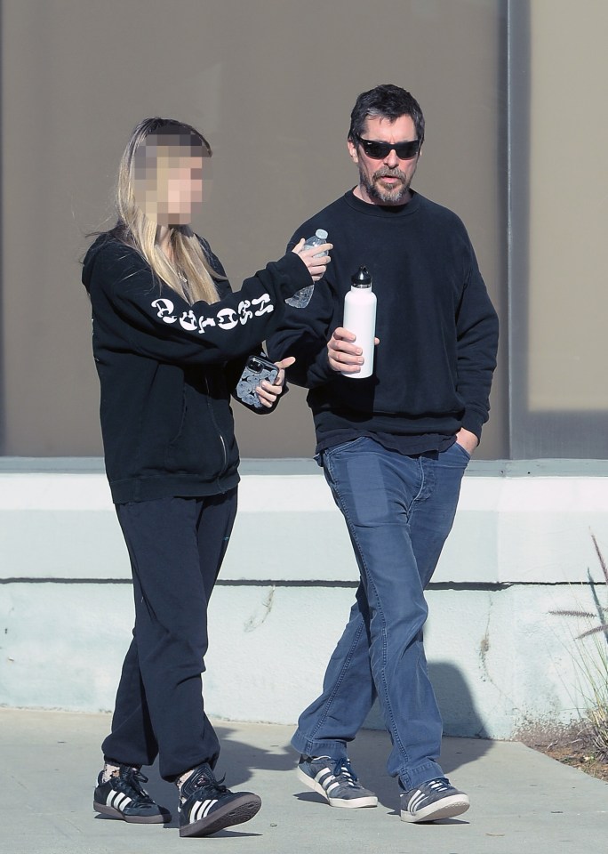 Christian Bale has been spotted on a rare outing with his daughter in Los Angeles