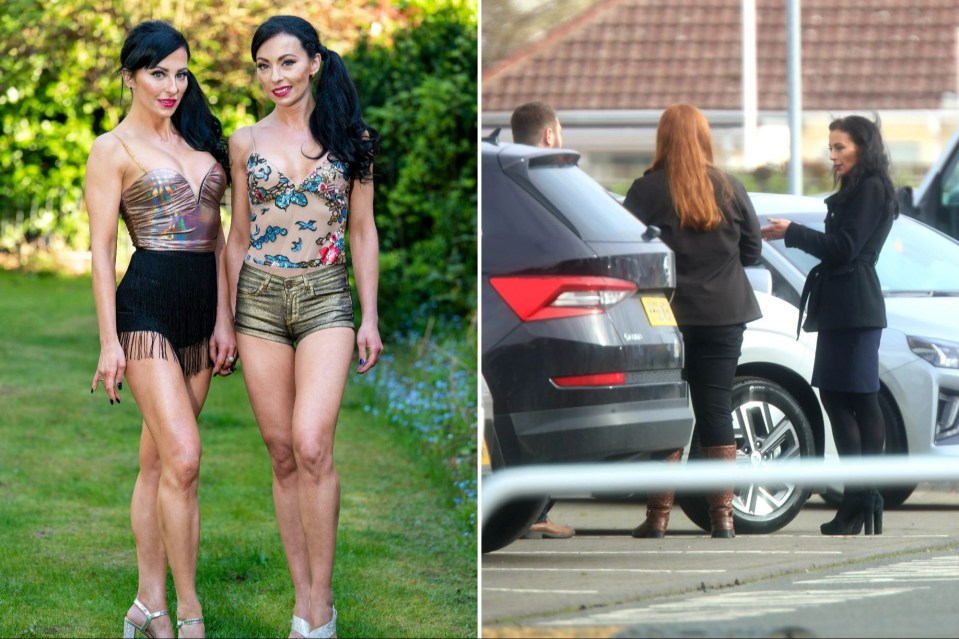 The Cheeky girls both work in the car trade and Monica is pictured on the forecourt in Lincolnshire