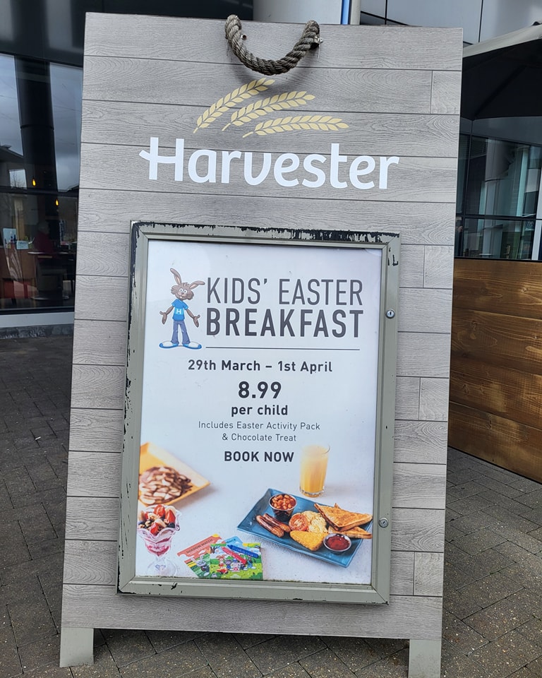 Harvester is charging £8.99 for the breakfast