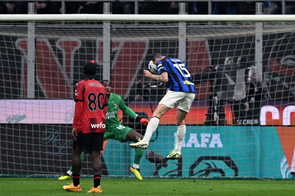 Francesco Acerbi headed Inter into the lead during the first half