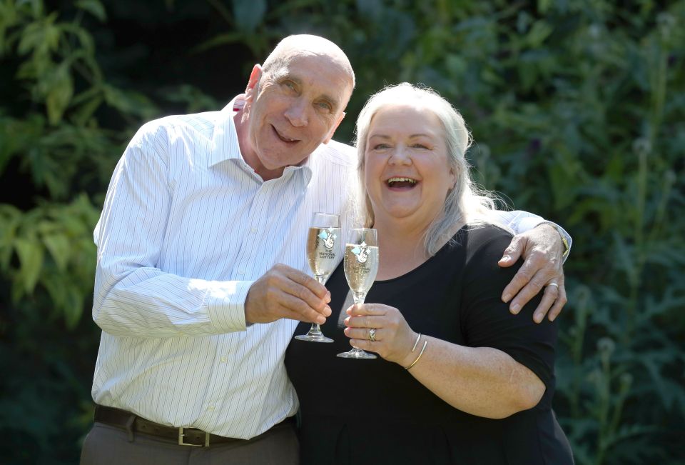 Fred, 73, and his wife Lesley Higgans, 63, nearly missed out on the jackpot after their ticket was ripped in half