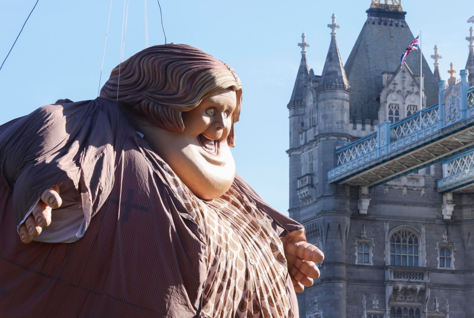 The giant blow-up was also part of a stunt to celebrate the 20th anniversary of the third Harry Potter film