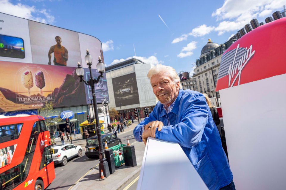 Sir Richard Branson took to the streets to personally hand out 200 free cruise vouchers