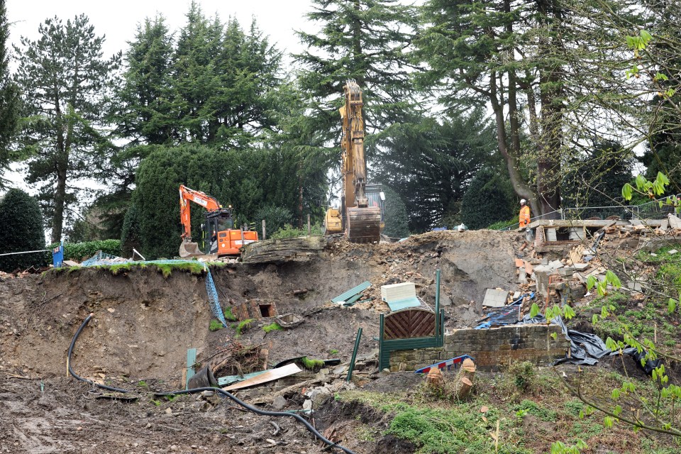 The homeowners are in hotels as workers complete the demolition