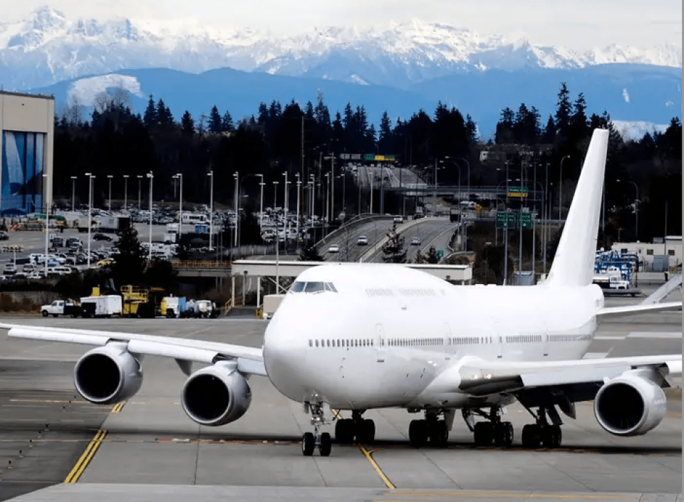 Concept images show the new military planes will be modelled on the giant out-of-use Boeing 747-8s