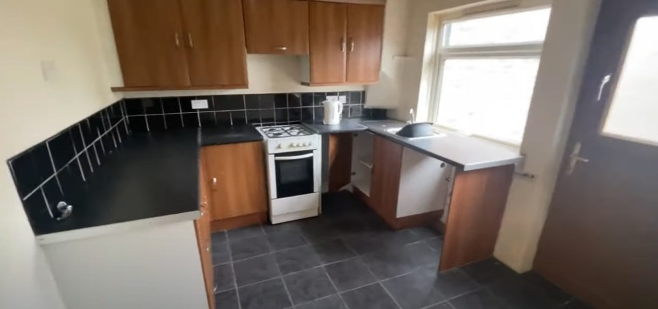 The buyer thought the kitchen wasn't too bad but thought the covers looked tired