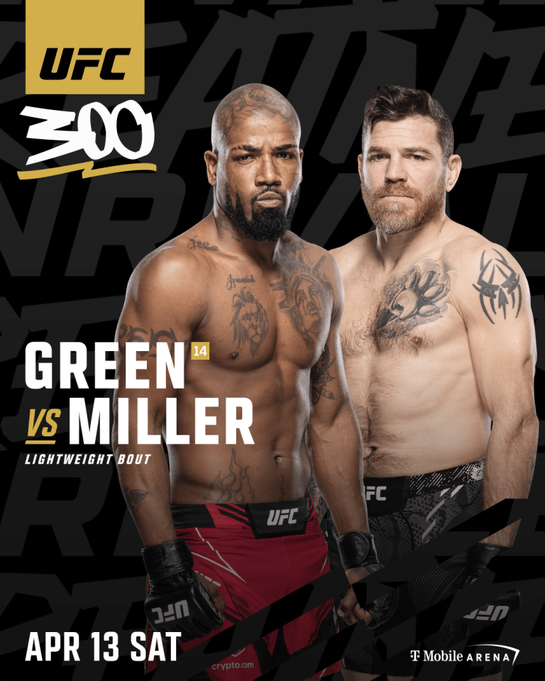 The 40-year-old will throw down with fellow veteran Bobby Green on the prelims