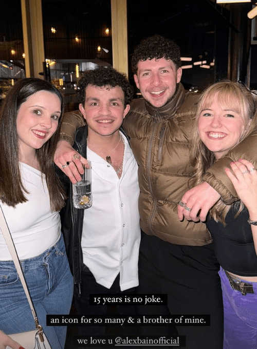 He had a leaving party with co-stars over the weekend