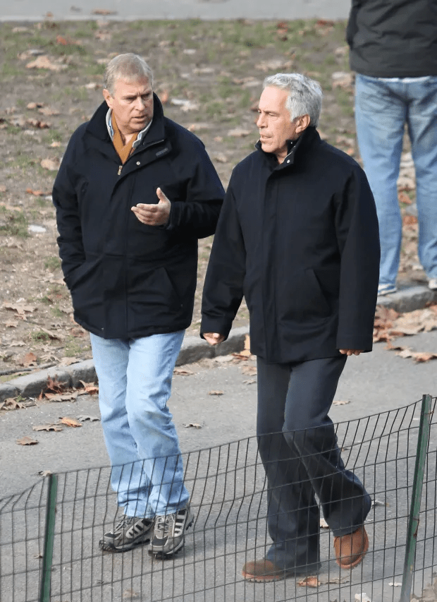 Andrew and Epstein pictured in New York's Central Park in 2010