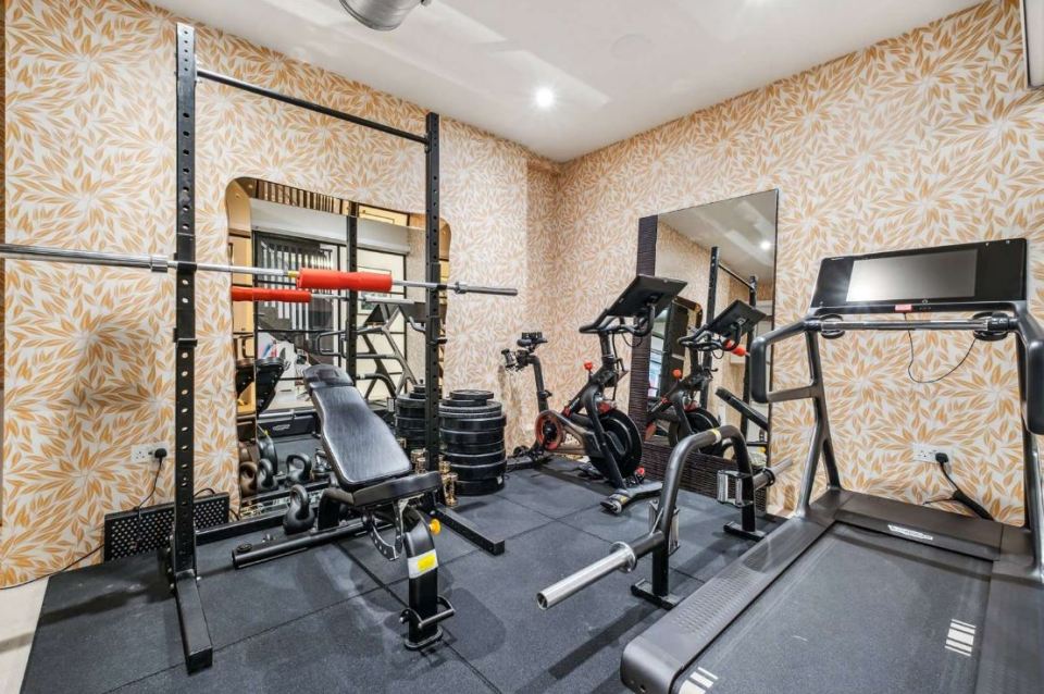 The house has its own gym and concierge