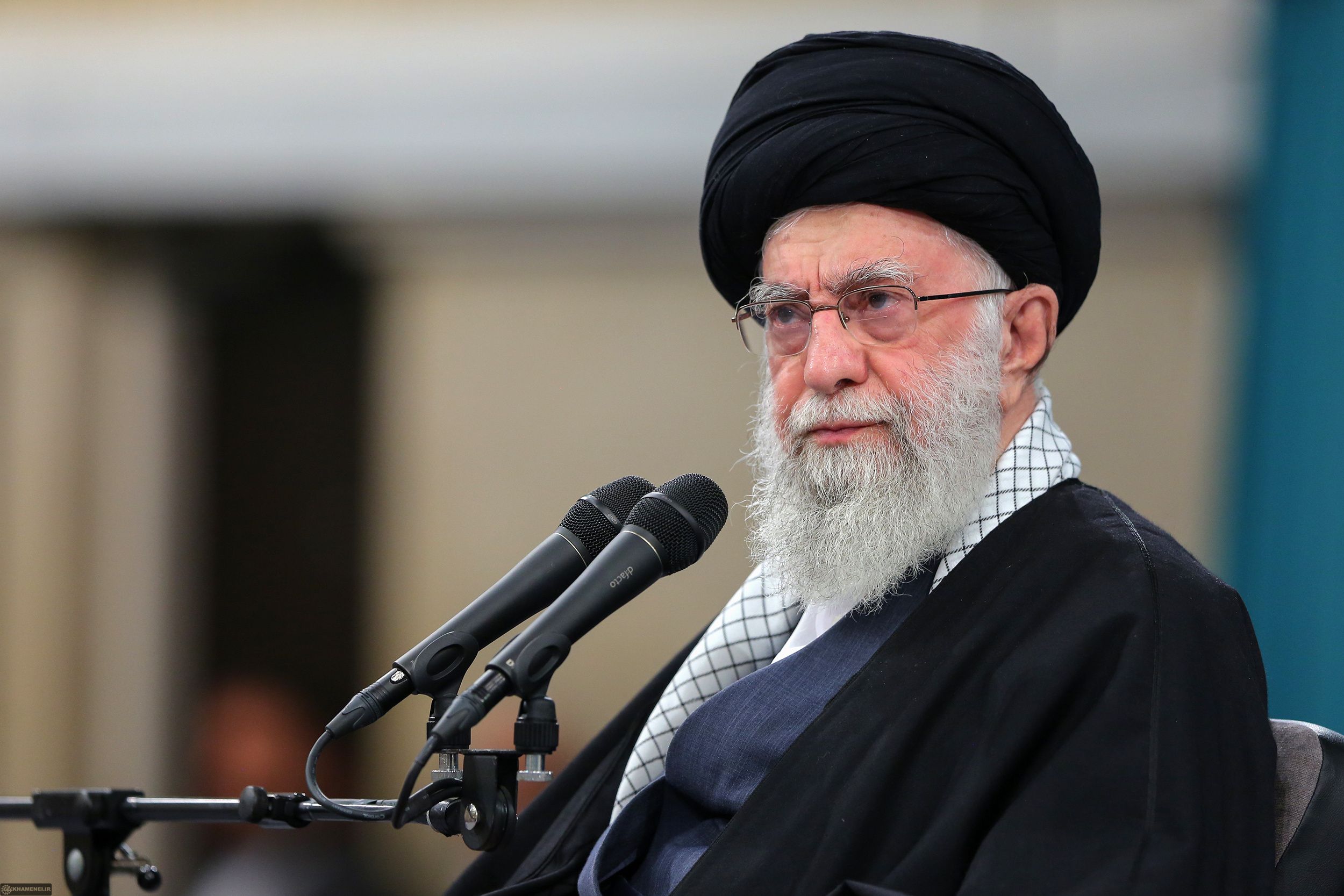 Iran's supreme leader Ali Khamenei, pictured on April 7, has vowed to attack Israel