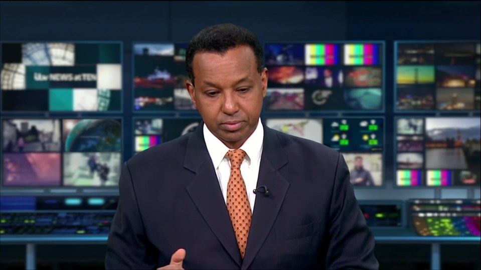 Rageh Omaar appeared unwell during the live News At Ten broadcast last night