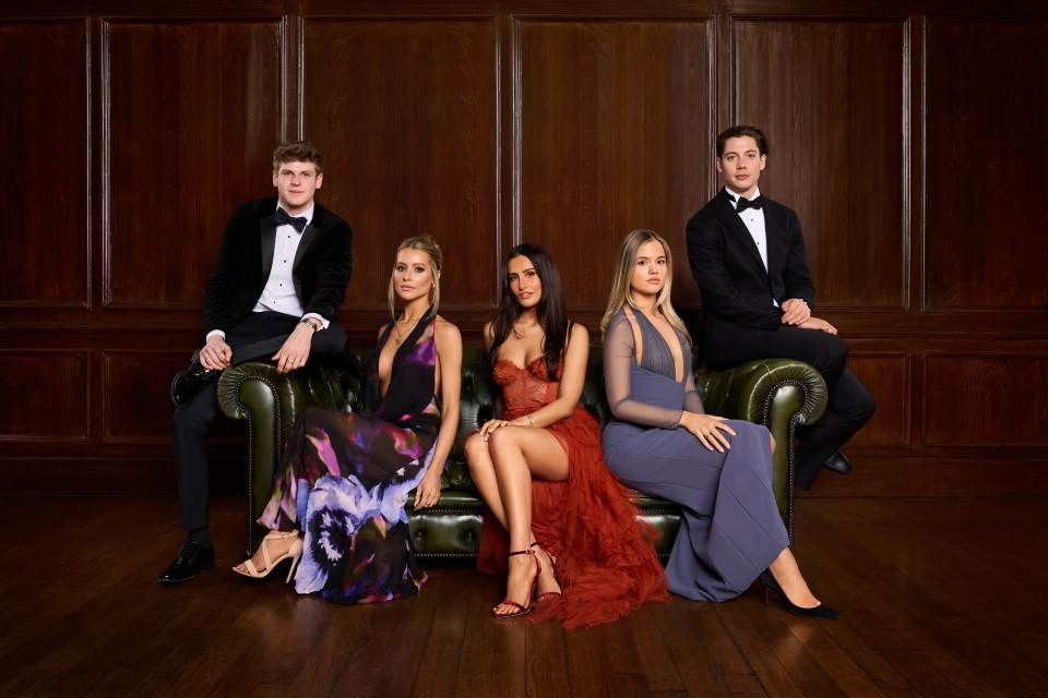 She joins the new influx of stars including, from left to right, Jack Taylor, Tina Stinnes, Zeyon Taylan, Julia Pollard 'Muffin' and Sam Vanderpump