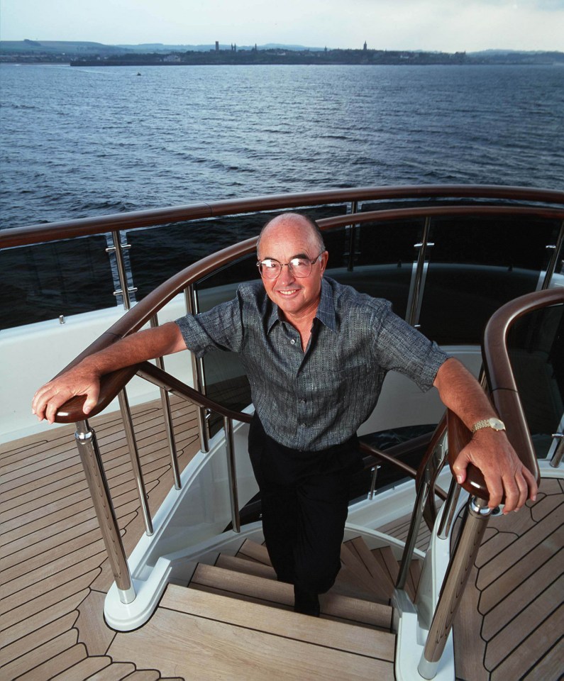 Lewis pictured on his megayacht 'Aviva' in the Bahamas in 2010