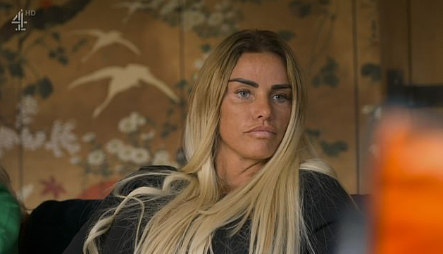 Katie Price on Channel 4's Mucky Mansion.