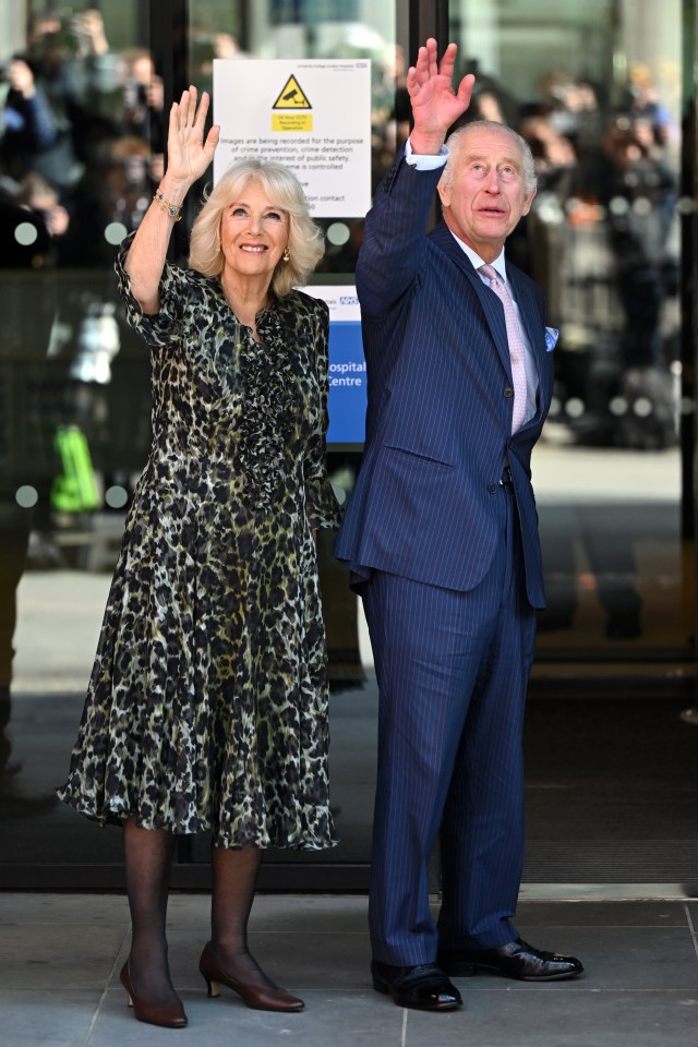 Charles and Camilla waved to fans