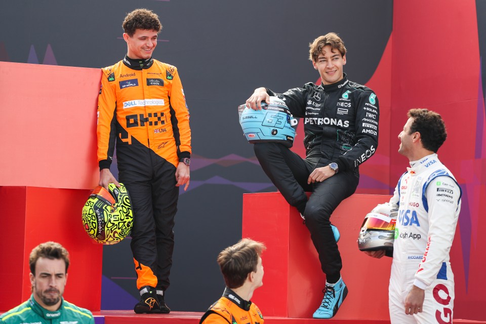 Russell and Lando Norris appeared in a scene together in Drive to Survive