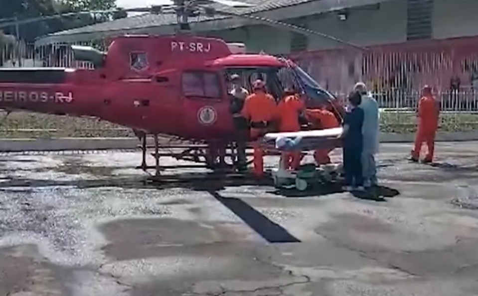 The 73-year-old was airlifted to a hospital in Brazil