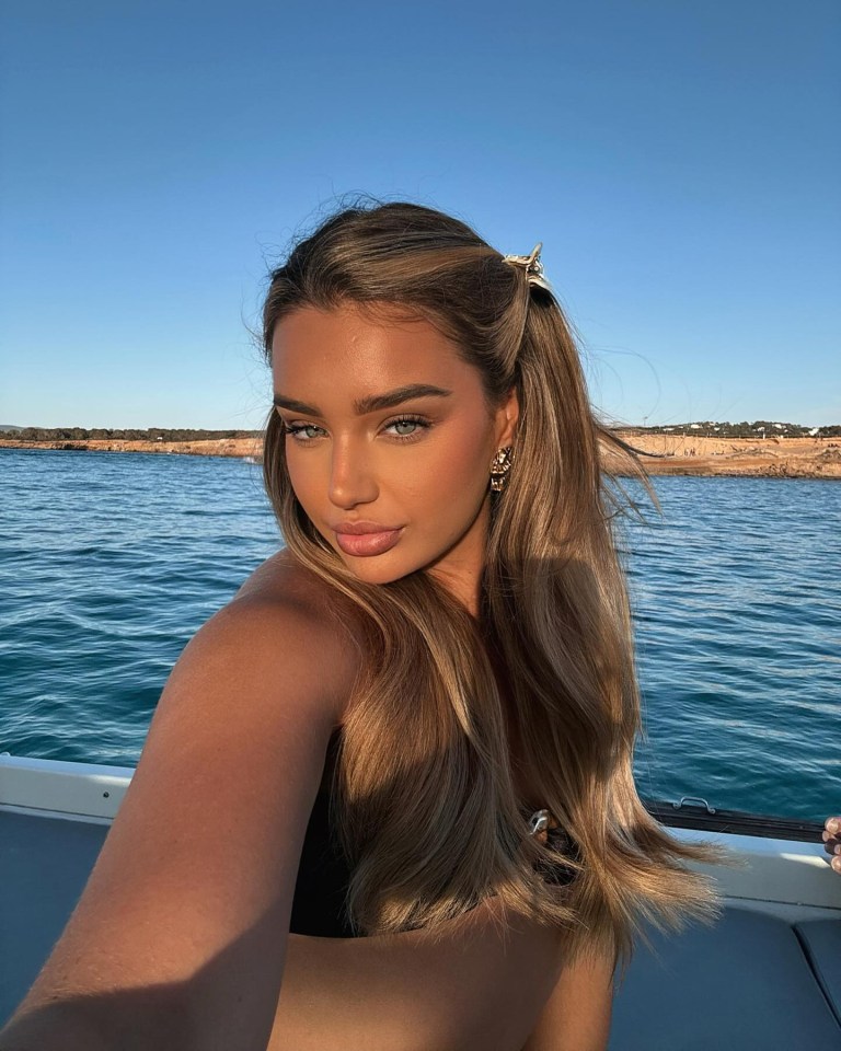 The Love Island star is enjoying a holiday in Ibiza