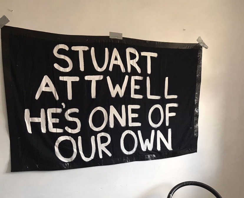 A Luton banner poked fun at Nottingham Forest