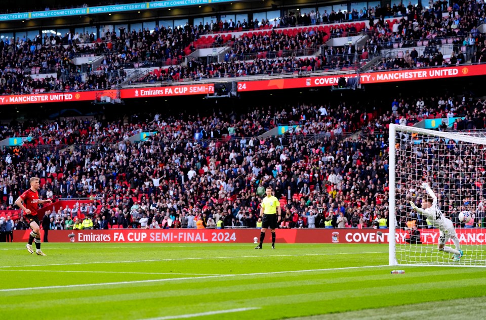 Rasmus Hojlund secured Man Utd's place in the FA Cup Final with the winning penalty