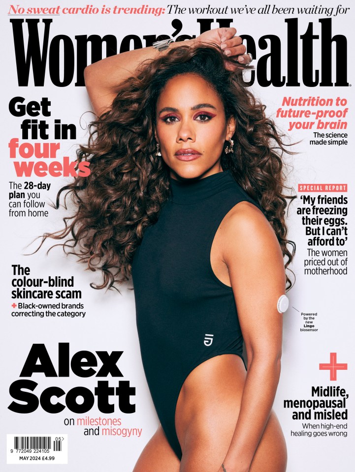 Alex Scott on the cover of Women’s Health UK