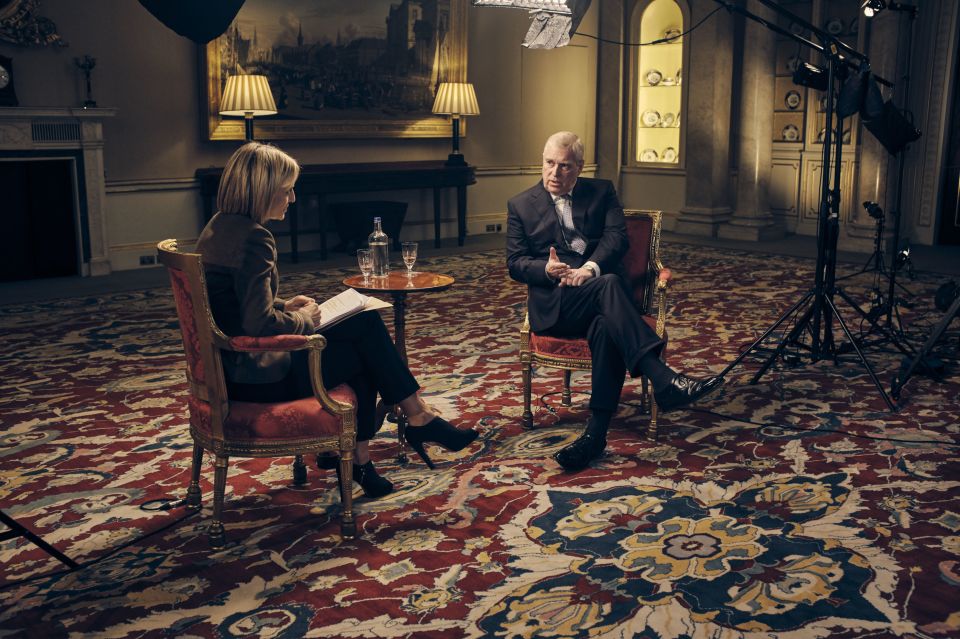 The Duke of York speaking about his links to Jeffrey Epstein in an interview with BBC Newsnight’s Emily Maitlis, in 2019