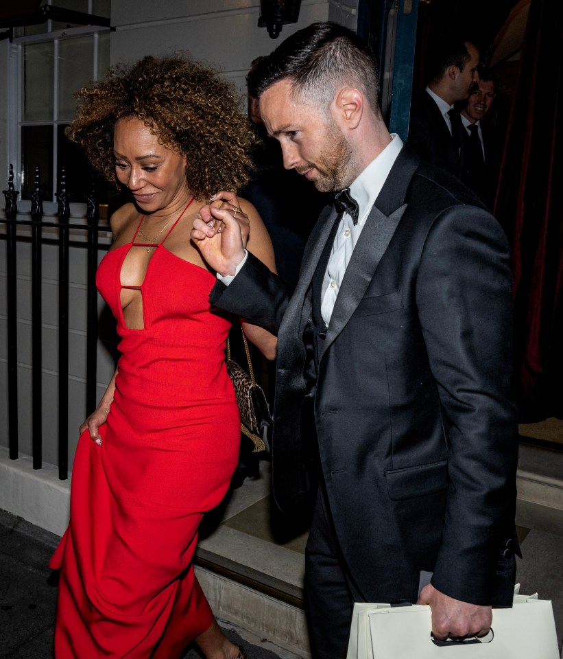 Mel B was spotted leaving with her partner Rory