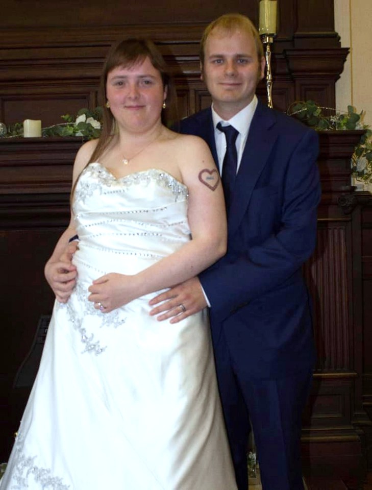 Holly Bramley and Nicholas Metson on their wedding day.