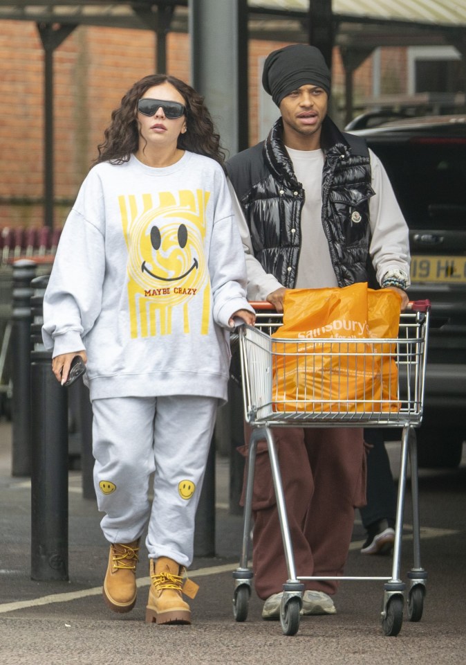 She cut a casual figure as she stepped out in a branded tracksuit set