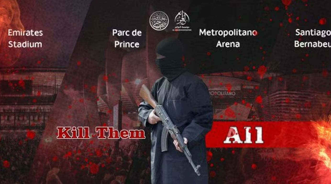 ISIS sent out this disturbing warning ahead of the Champion's League quarter-finals in Europe at the start of April - threatening an attack