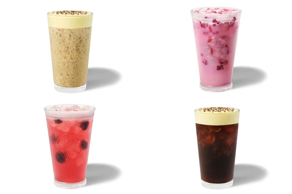 Three new fruit drinks and a cold foam are new to Starbucks menus