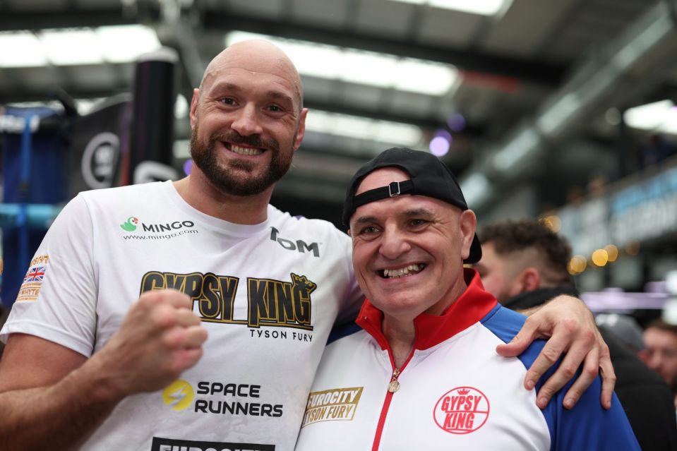 Tyson Fury with his dad John