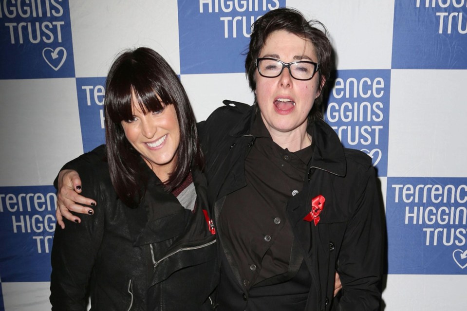 Sue Perkins and Anna Richardson attending The Supper Club in aid of the Terrence Higgins Trust in London on October 31, 2012