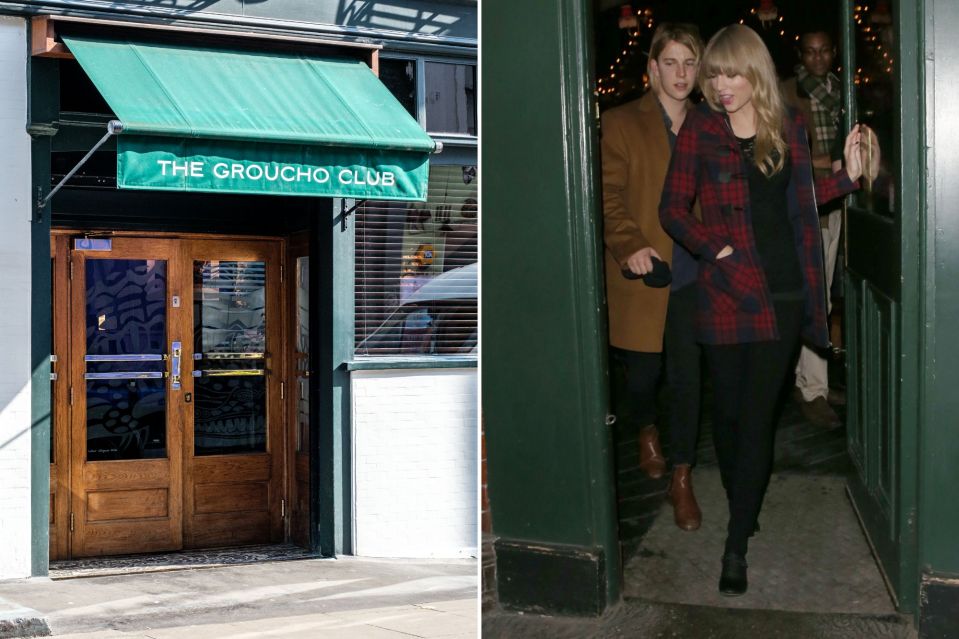 Taylor has been seen at The Groucho Club throughout the years - pictured with Tom Odell