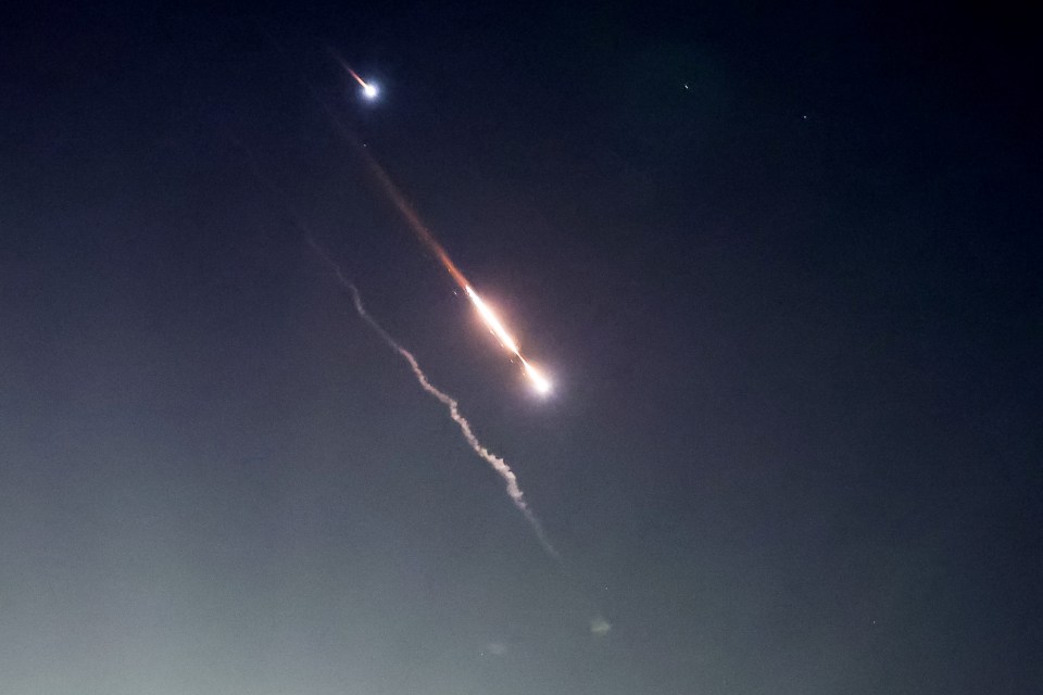 Iranian drone or missile debris falling from the sky during the attacks two weeks ago