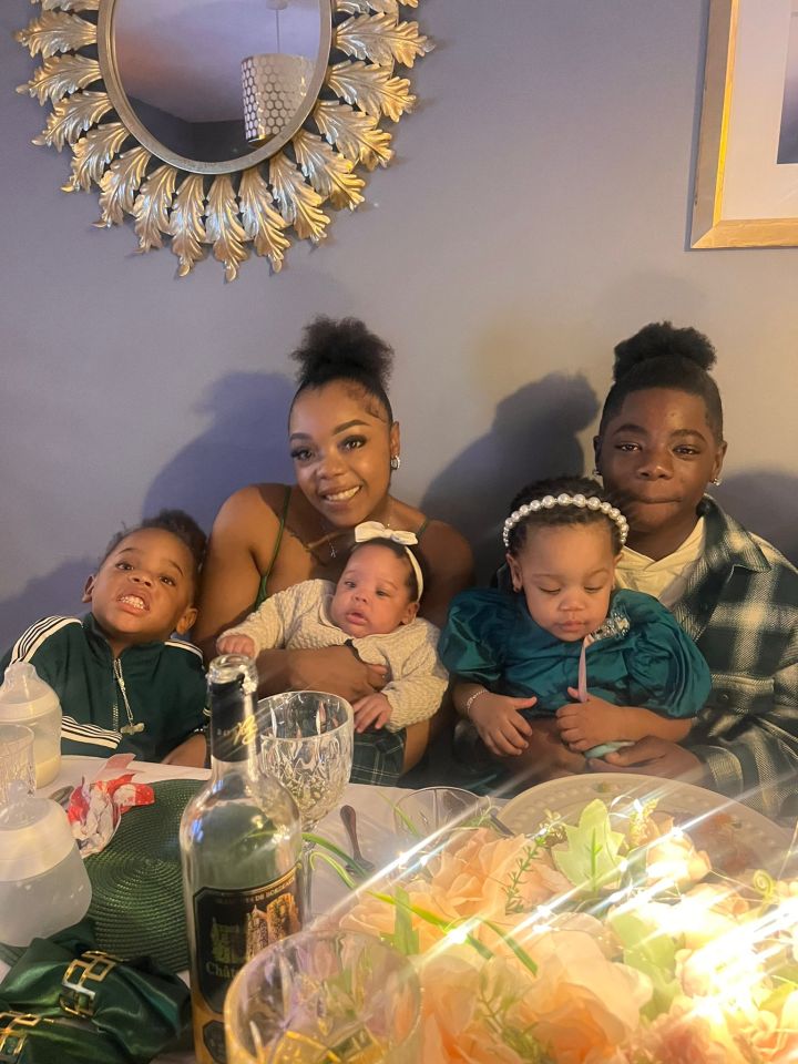 Mum Manuella Akona and her four kids were forced to sleep in one room