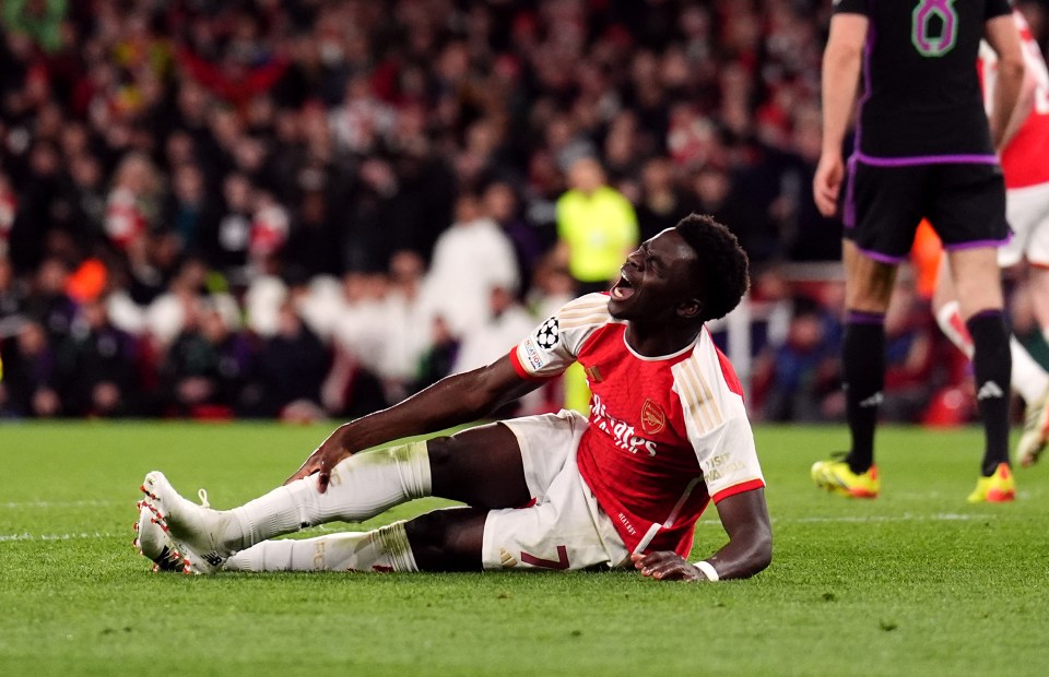 Bukayo Saka was furious at being denied a late spot-kick