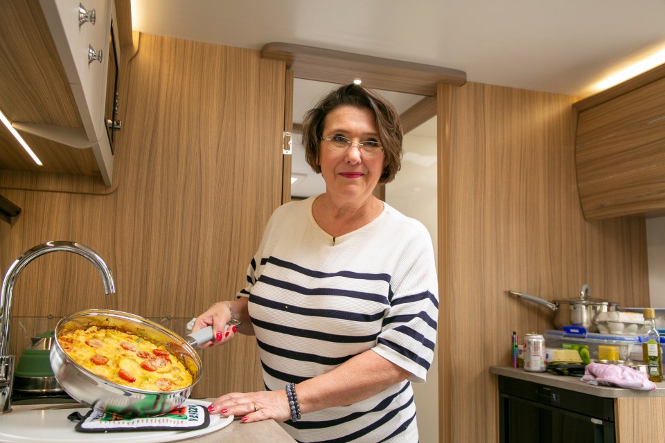 Lisa's Spanish omelette is a family favourite on their annual caravan holidays