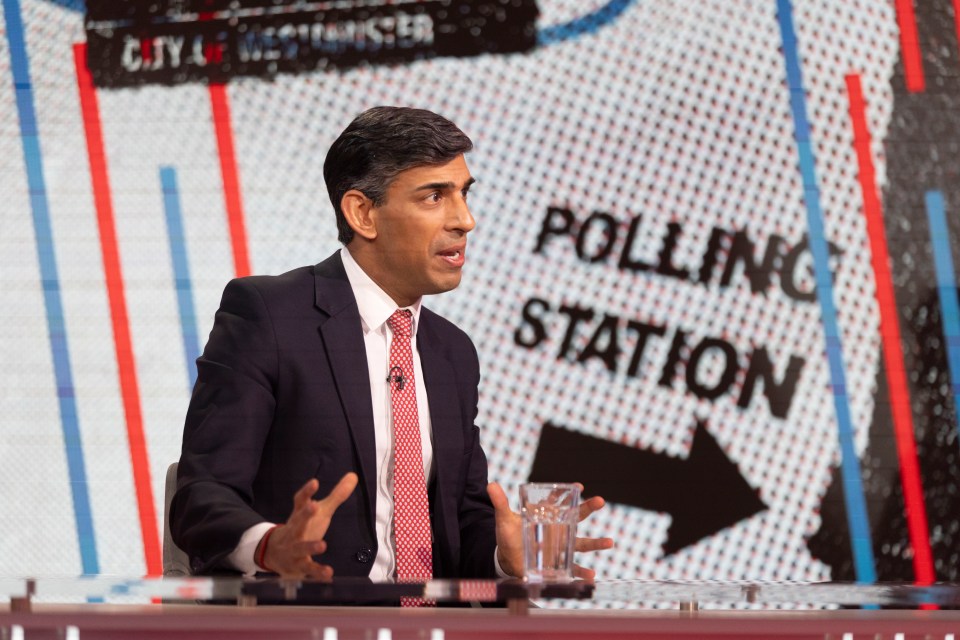 Rishi Sunak appearing on The Sun's Never Mind The Ballots