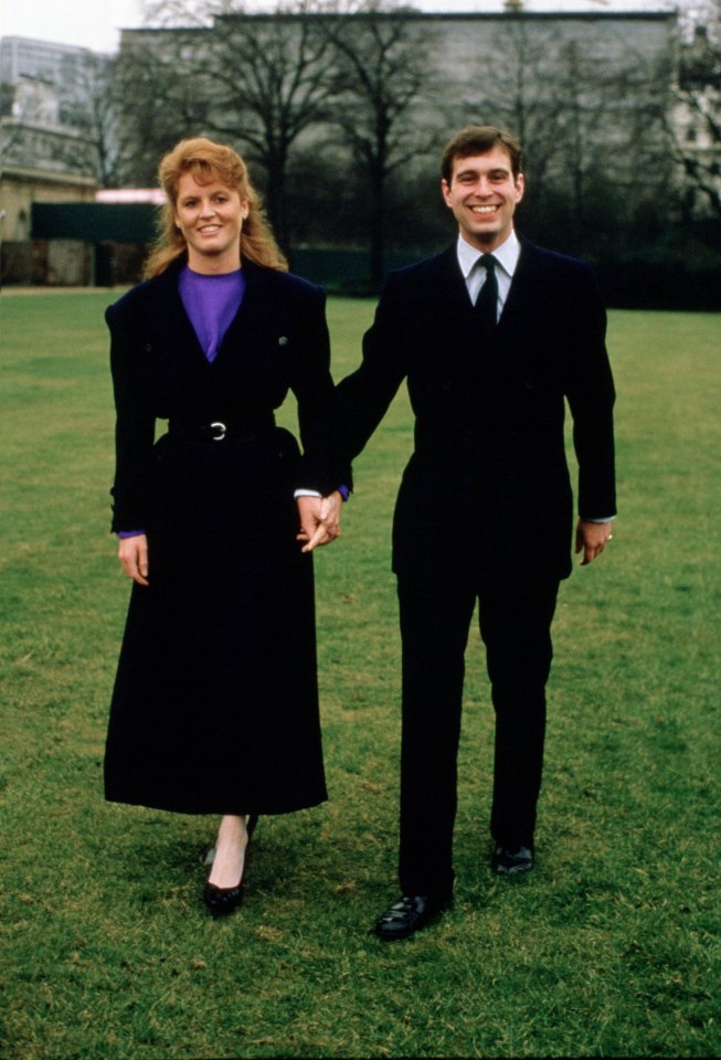 Prince Andrew after their engagement announcement, Buckingham Palace, London, March 17, 1986