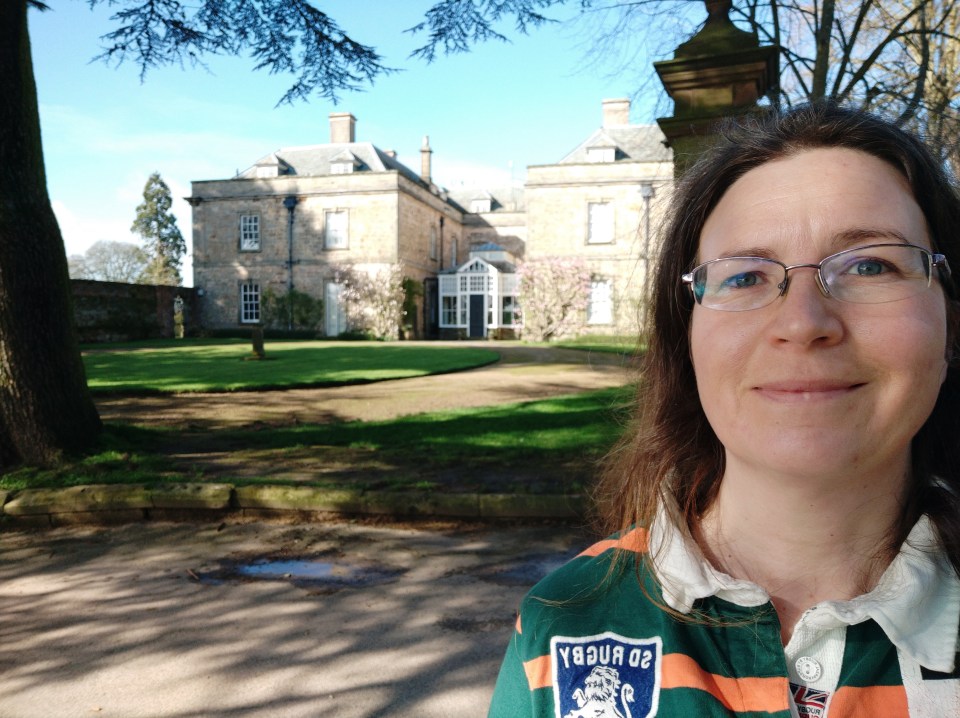 Writer Catherine Lofthouse at the beautiful Melbourne Hall, close to both Alton Towers and Drayton Manor