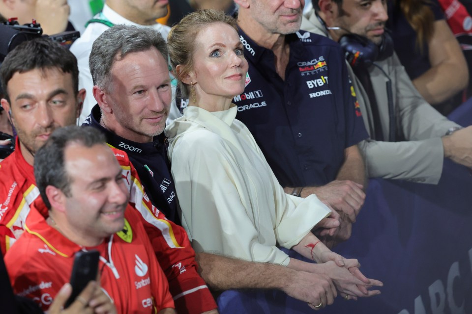 Horner and wife Geri after the Formula One Saudi Arabian Grand Prix at the Jeddah Corniche Circuit, Saudi Arabia, on March 9