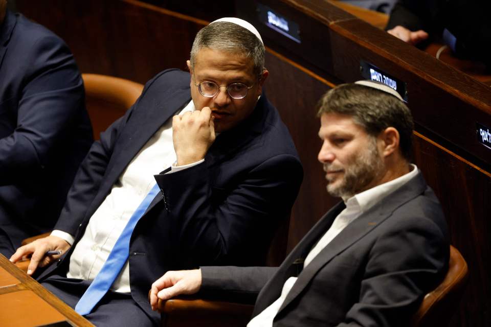 Right-wing cabinet ministers Ben-Gvir (L) and Bezalel Smotrich both raged at Netanyahu after IDF troops withdrew from southern Gaza