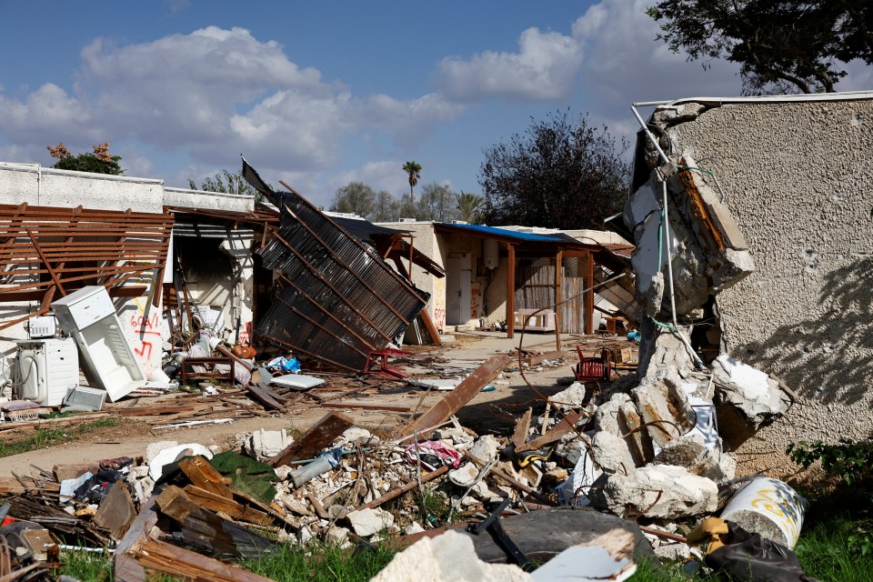 The ruins of Kibbutz Kfar Aza, after Hamas' deadly ambush