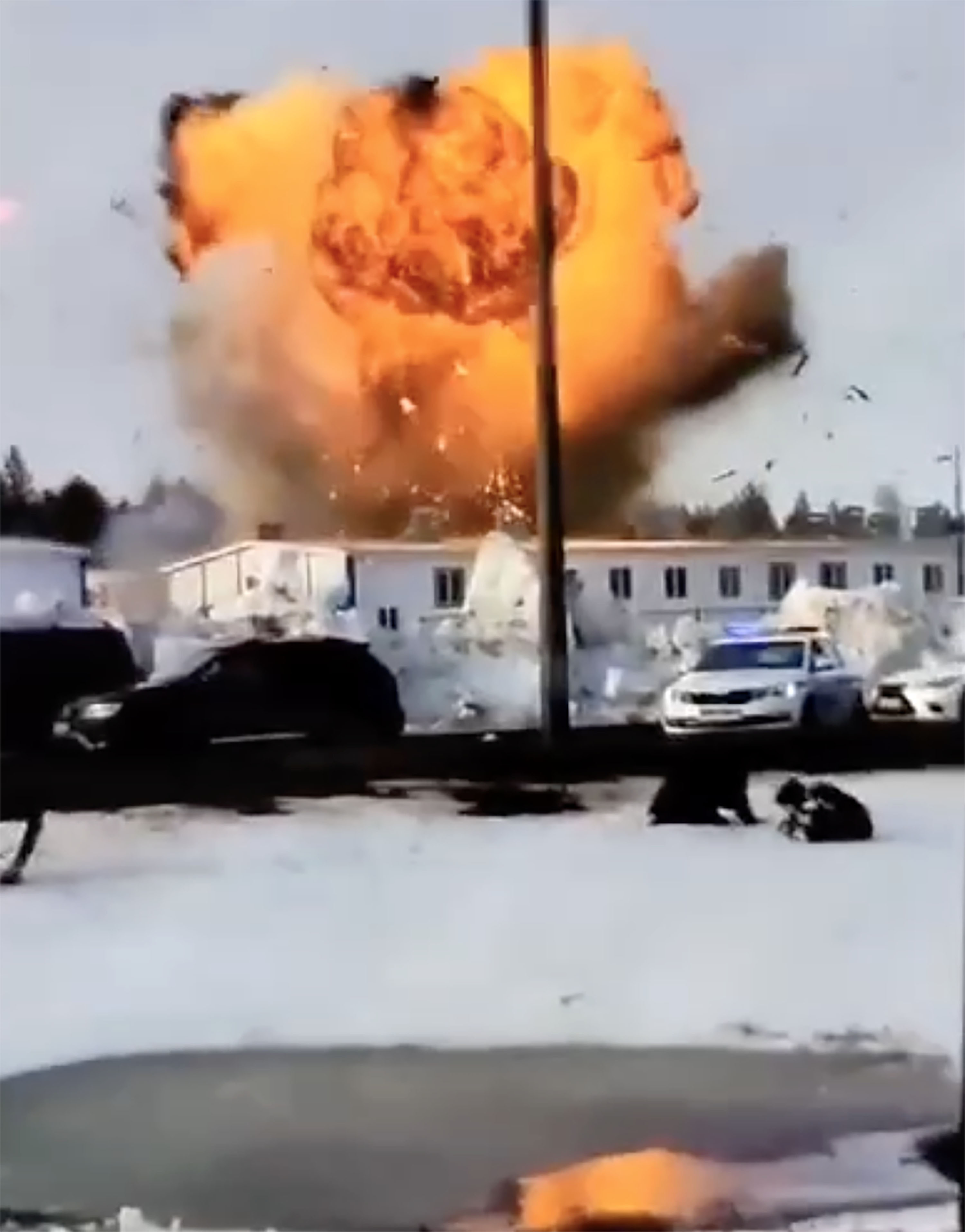 Dramatic footage shows the moment a Ukrainian drone attacked hit Putin's war factory last week