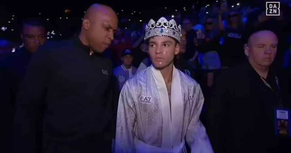 Ryan Garcia wore a $1million crown for his ring walk before fighting Devin Haney