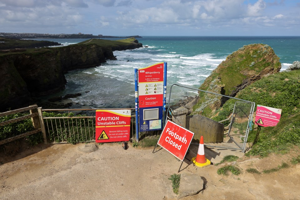 The damage caused by the fall has led to the surrounding footpath shutting over safety reasons