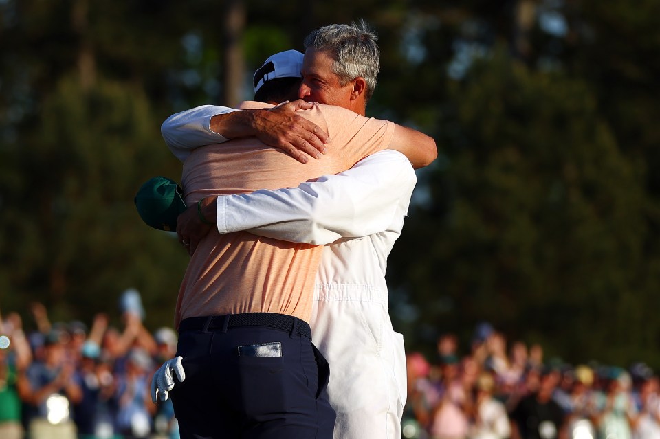 Ted Scott and Scheffler share a moment together