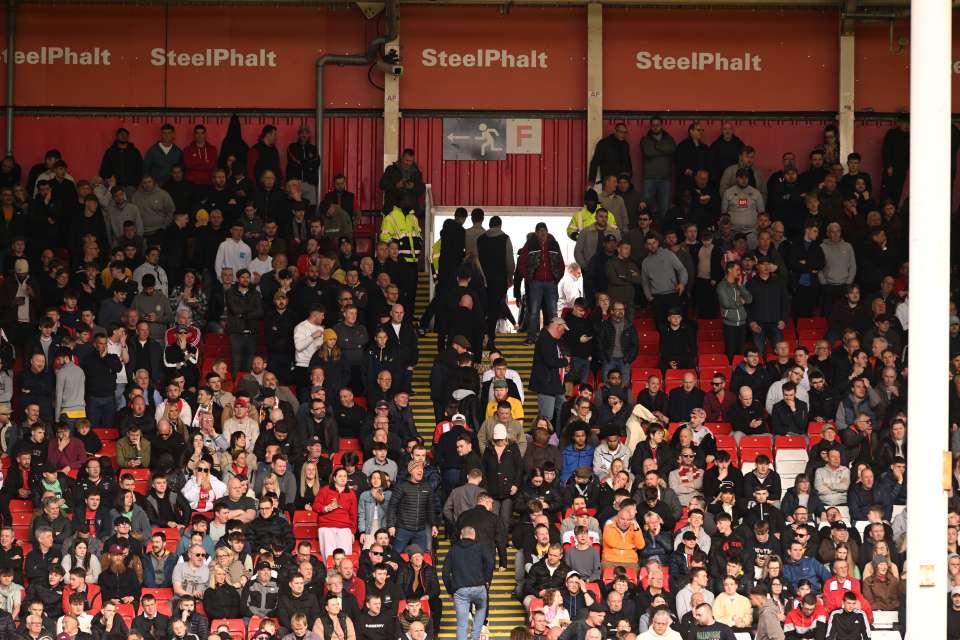 Sheffield United fans poured out of the stadium as they all-but consigned themselves to another relegation